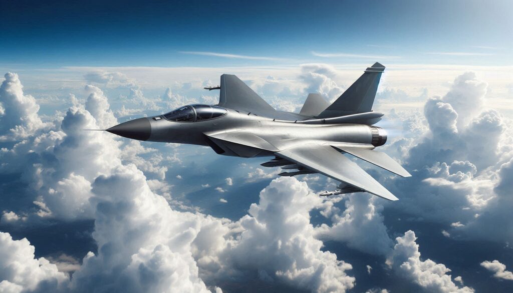 JF-17 Thunder fighter jet performing a maneuver in the sky