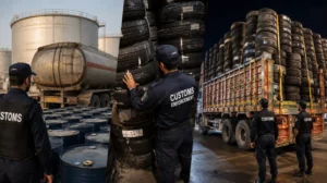 customs-seizes-2-5-million-litres-of-diesel-7-truckloads-of-branded-tyres-in-big-raid